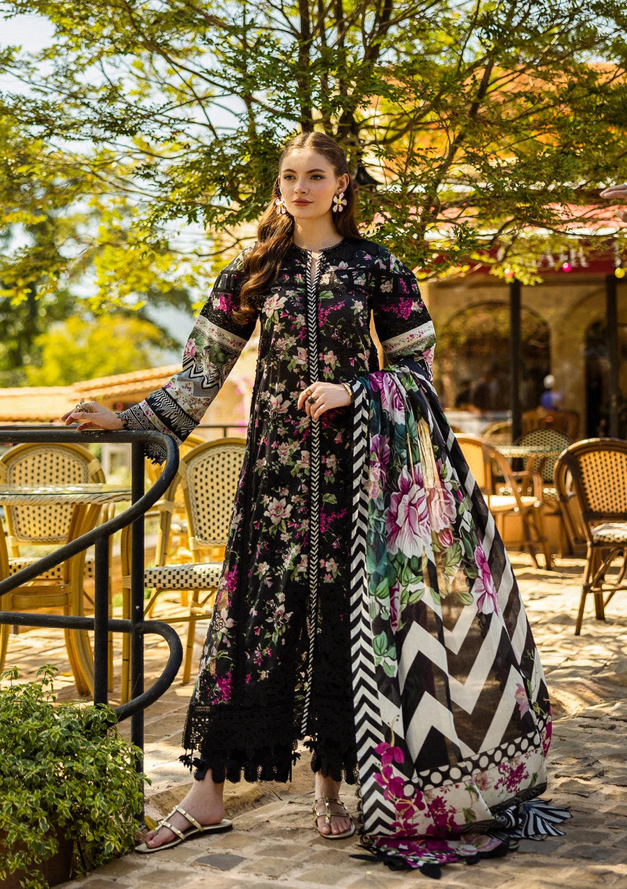 Elaf Premium Prints Chikankari Lawn Unstitched 3Pc Suit ELK-05A BELLEZA