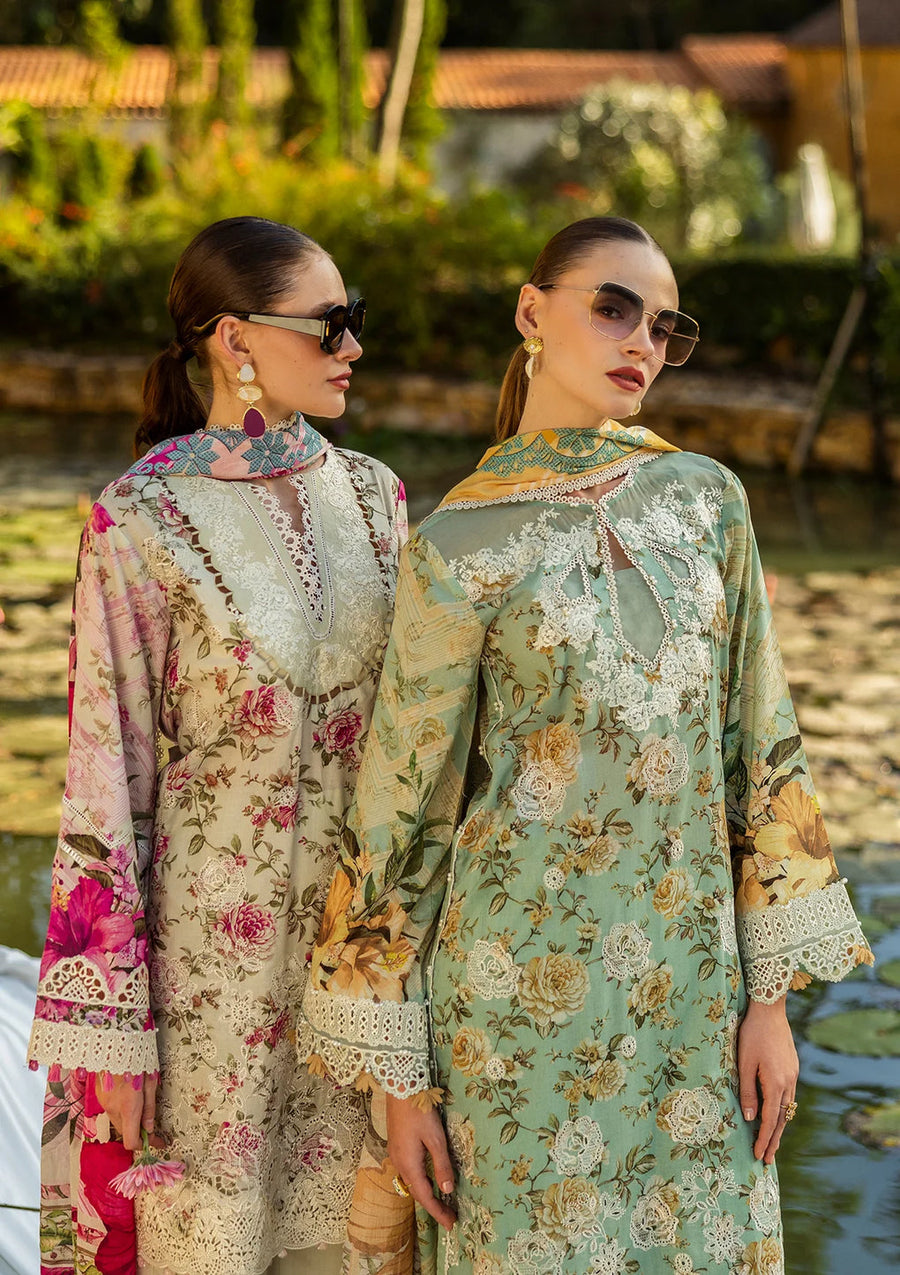 Elaf Premium Prints Chikankari Lawn Unstitched 3Pc Suit ELK-06A PISTACHIO DREAMS