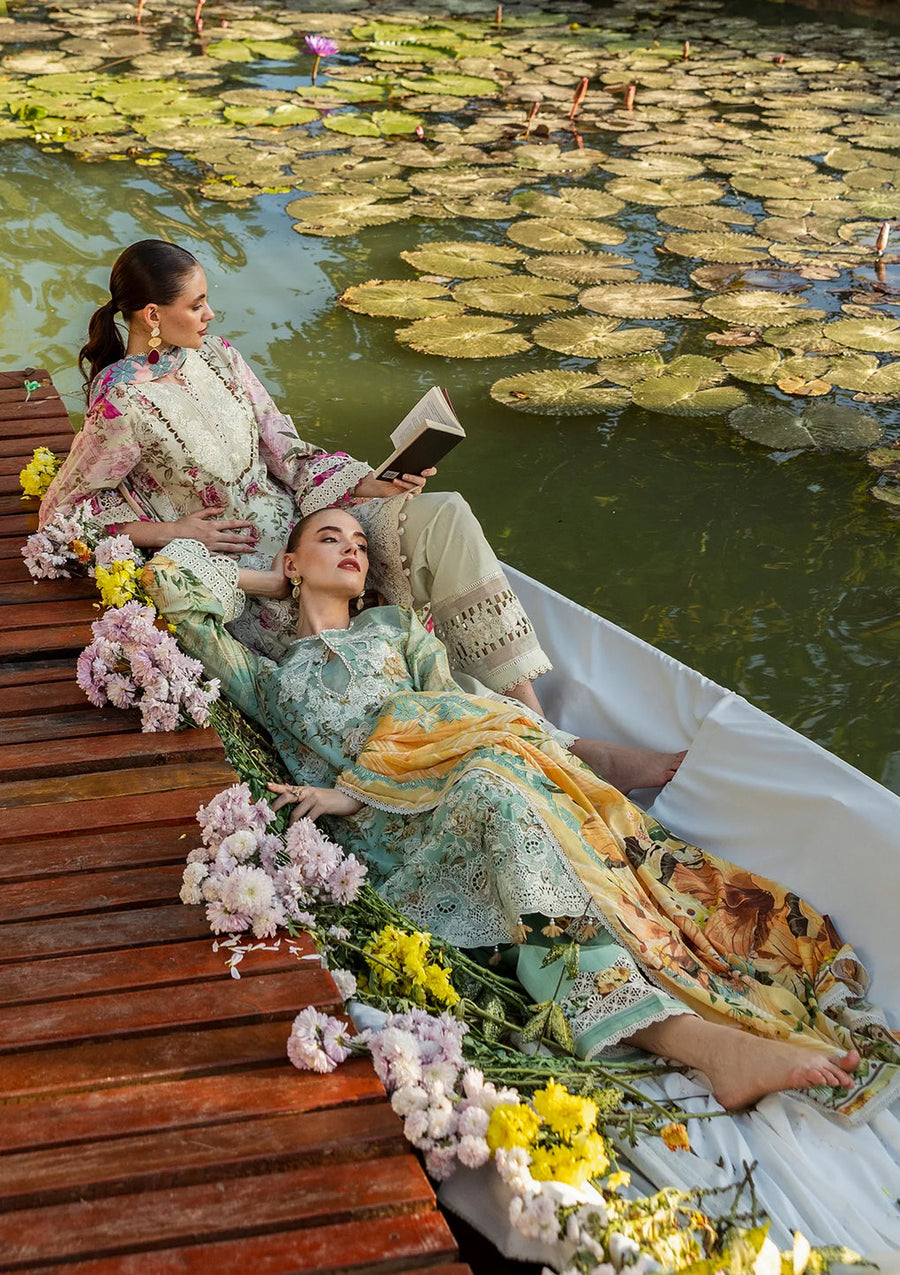 Elaf Premium Prints Chikankari Lawn Unstitched 3Pc Suit ELK-06A PISTACHIO DREAMS