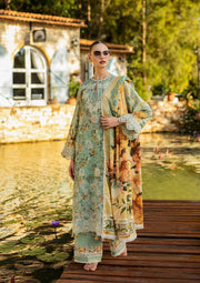 Elaf Premium Prints Chikankari Lawn Unstitched 3Pc Suit ELK-06A PISTACHIO DREAMS