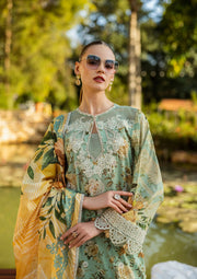 Elaf Premium Prints Chikankari Lawn Unstitched 3Pc Suit ELK-06A PISTACHIO DREAMS