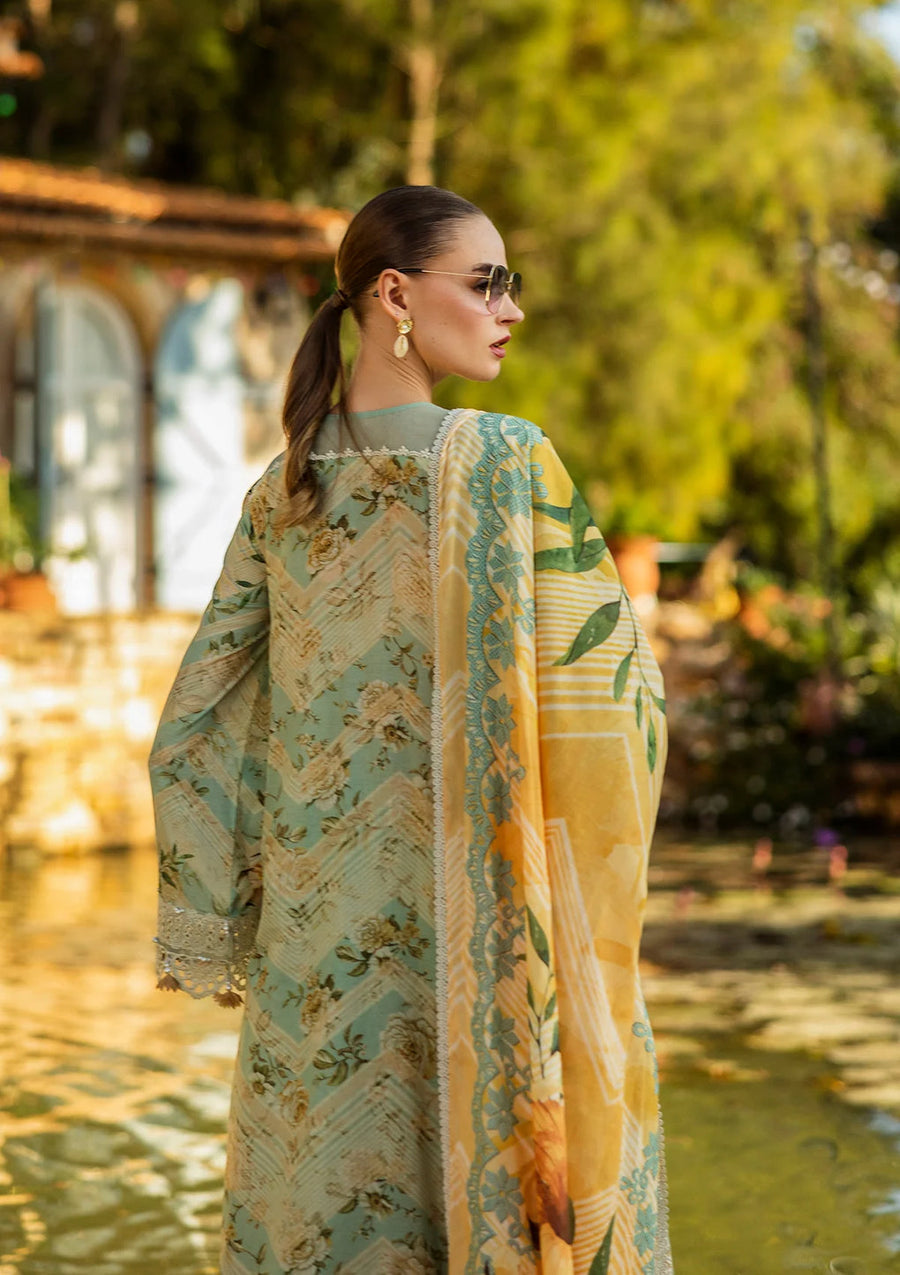 Elaf Premium Prints Chikankari Lawn Unstitched 3Pc Suit ELK-06A PISTACHIO DREAMS