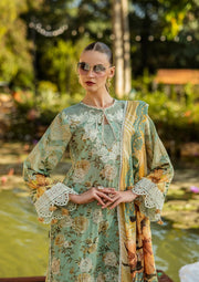 Elaf Premium Prints Chikankari Lawn Unstitched 3Pc Suit ELK-06A PISTACHIO DREAMS