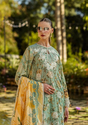 Elaf Premium Prints Chikankari Lawn Unstitched 3Pc Suit ELK-06A PISTACHIO DREAMS