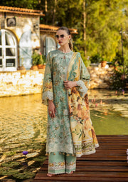 Elaf Premium Prints Chikankari Lawn Unstitched 3Pc Suit ELK-06A PISTACHIO DREAMS