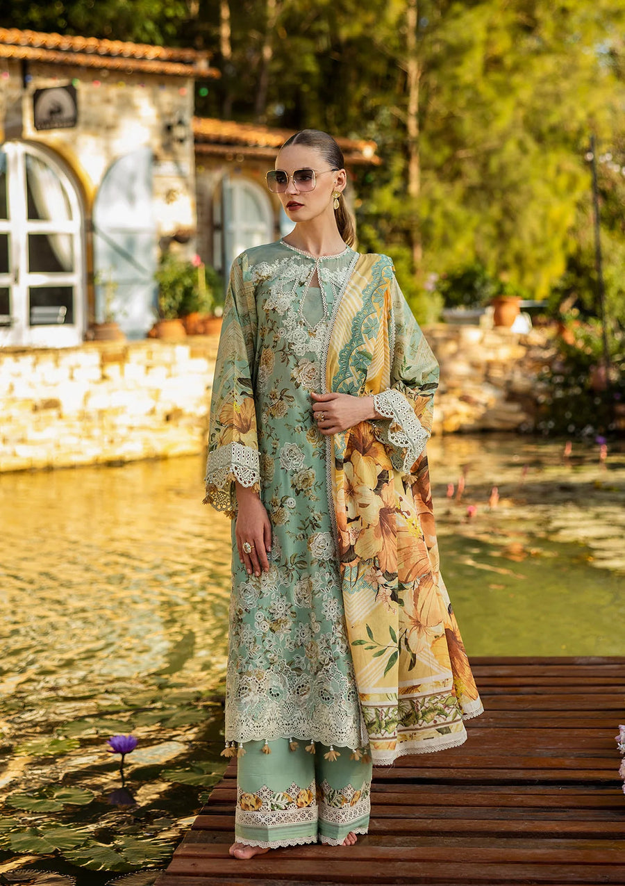 Elaf Premium Prints Chikankari Lawn Unstitched 3Pc Suit ELK-06A PISTACHIO DREAMS