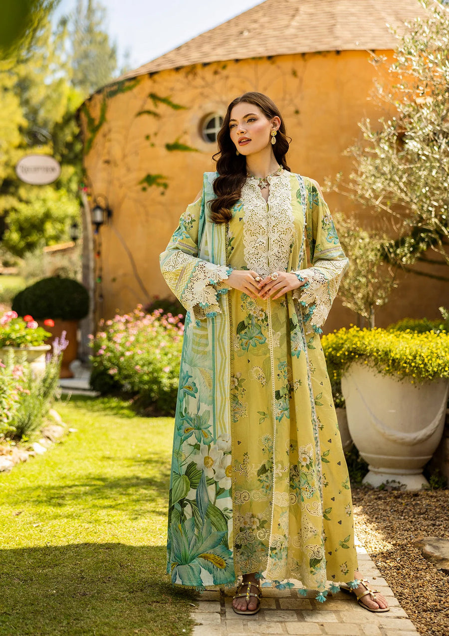 Elaf Premium Prints Chikankari Lawn Unstitched 3Pc Suit ELK-07A ALLURE