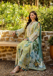 Elaf Premium Prints Chikankari Lawn Unstitched 3Pc Suit ELK-07A ALLURE