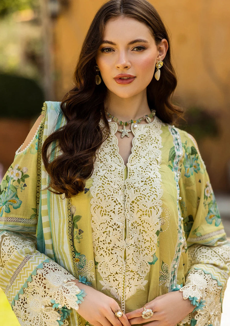 Elaf Premium Prints Chikankari Lawn Unstitched 3Pc Suit ELK-07A ALLURE
