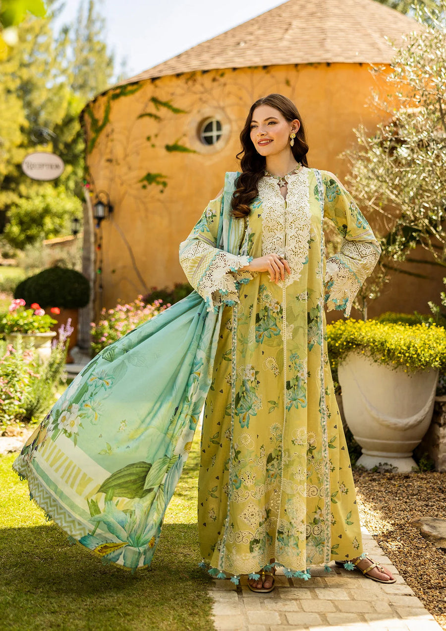 Elaf Premium Prints Chikankari Lawn Unstitched 3Pc Suit ELK-07A ALLURE