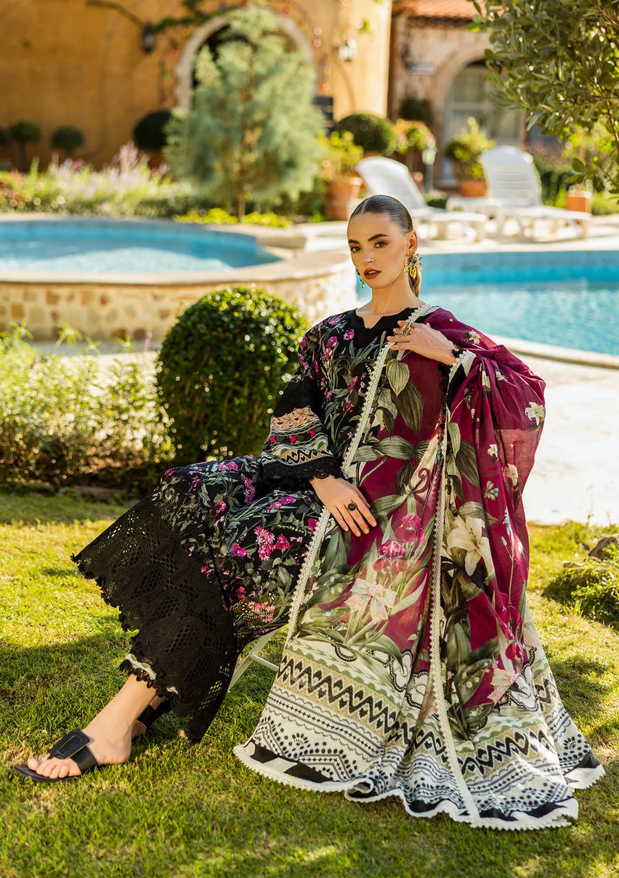 Elaf Premium Prints Chikankari Lawn Unstitched 3Pc Suit ELK-08A VISTA