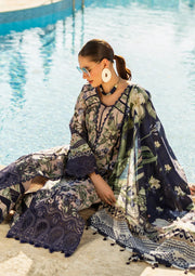 Elaf Premium Prints Chikankari Lawn Unstitched 3Pc Suit ELK-08B AZZURRO