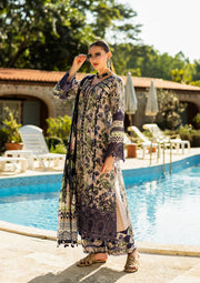 Elaf Premium Prints Chikankari Lawn Unstitched 3Pc Suit ELK-08B AZZURRO