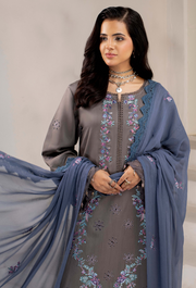 Humdum Ellena Embroidered Viscose Unstitched 3Pc Suit D-08