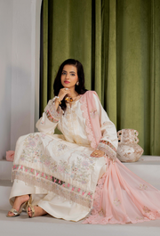 Humdum Ellena Embroidered Viscose Unstitched 3Pc Suit D-09