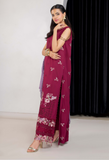 Humdum Ellena Embroidered Viscose Unstitched 3Pc Suit D-10