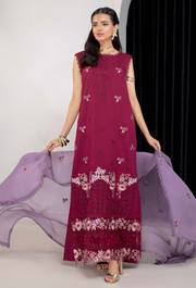 Humdum Ellena Embroidered Viscose Unstitched 3Pc Suit D-10