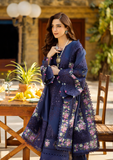 Elaf Premium Embroidered Luxury Lawn Unstitched 3Pc Suit ELM-06 NEELAM