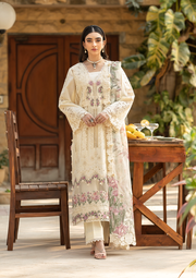 Elaf Premium Embroidered Luxury Lawn Unstitched 3Pc Suit ELM-11 KOHINOOR