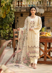 Elaf Premium Embroidered Luxury Lawn Unstitched 3Pc Suit ELM-11 KOHINOOR