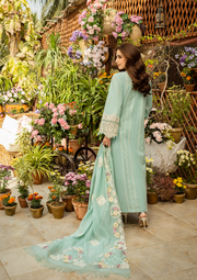 Elaf Premium Embroidered Luxury Lawn Unstitched 3Pc Suit ELM-7A ZARAFSHAN