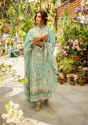 Elaf Premium Embroidered Luxury Lawn Unstitched 3Pc Suit ELM-7A ZARAFSHAN