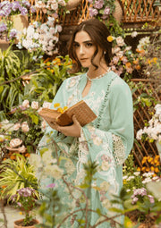 Elaf Premium Embroidered Luxury Lawn Unstitched 3Pc Suit ELM-7A ZARAFSHAN