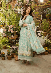 Elaf Premium Embroidered Luxury Lawn Unstitched 3Pc Suit ELM-7A ZARAFSHAN