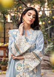 Elaf Premium Embroidered Luxury Lawn Unstitched 3Pc Suit ELM-7B MAHVEEN
