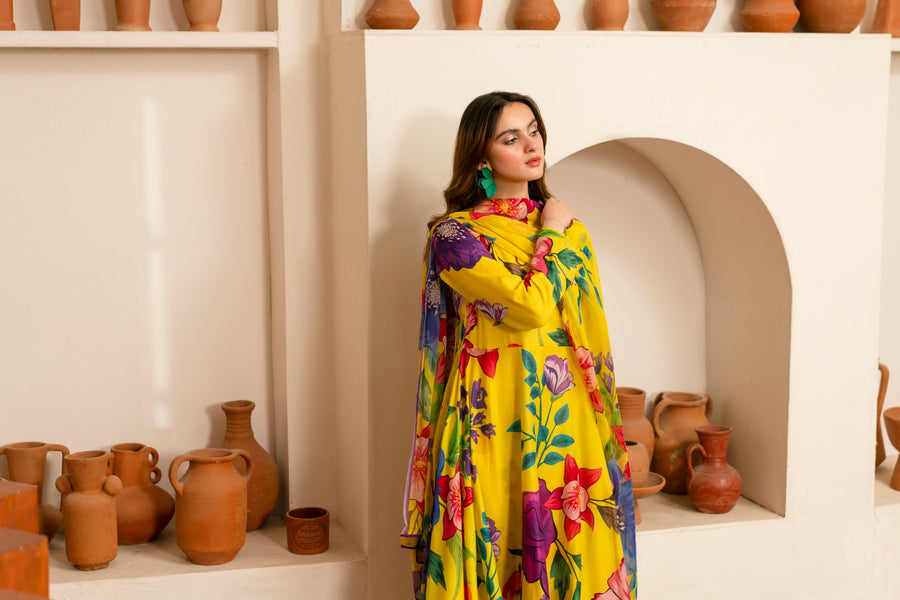 Feathers Twilight Temptations Unstitched Printed Lawn 3Pc Suit ELMIR-FT453
