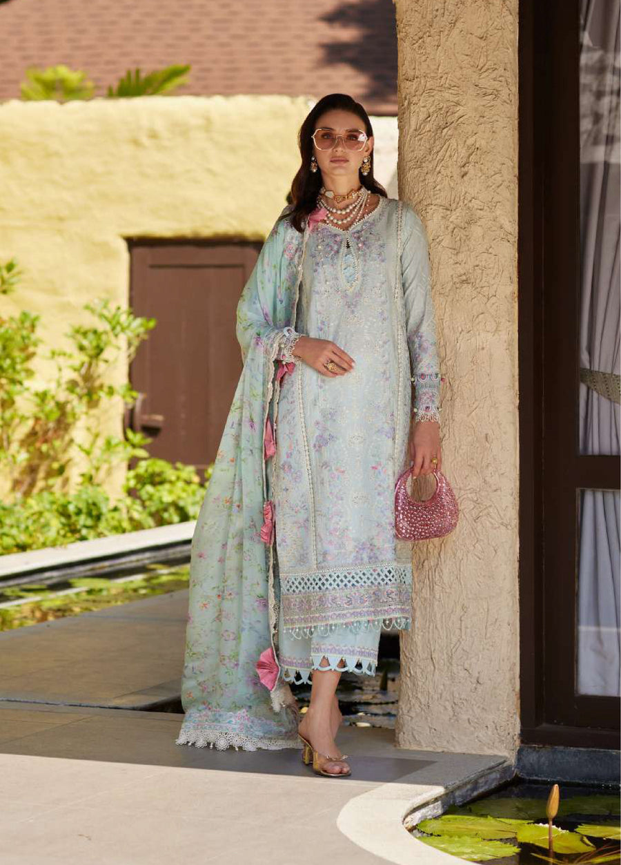 Kanwal Malik Ariya Embroidered Lawn Unstitched 3Pc Suit - ELORA
