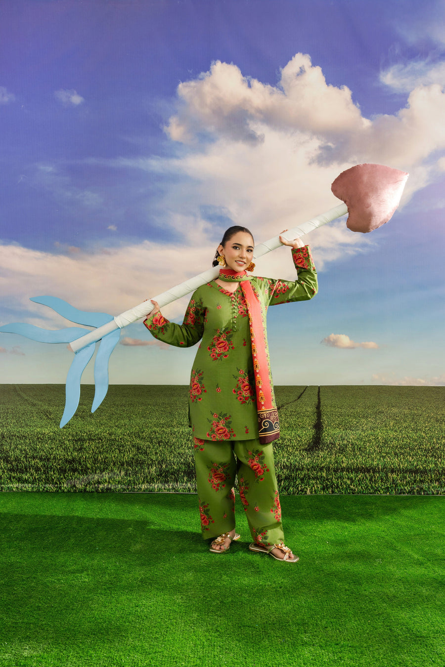 Feathers Dosti Digital Printed Khaddar Unstitched 3Pc Suit ELORIA-FT580