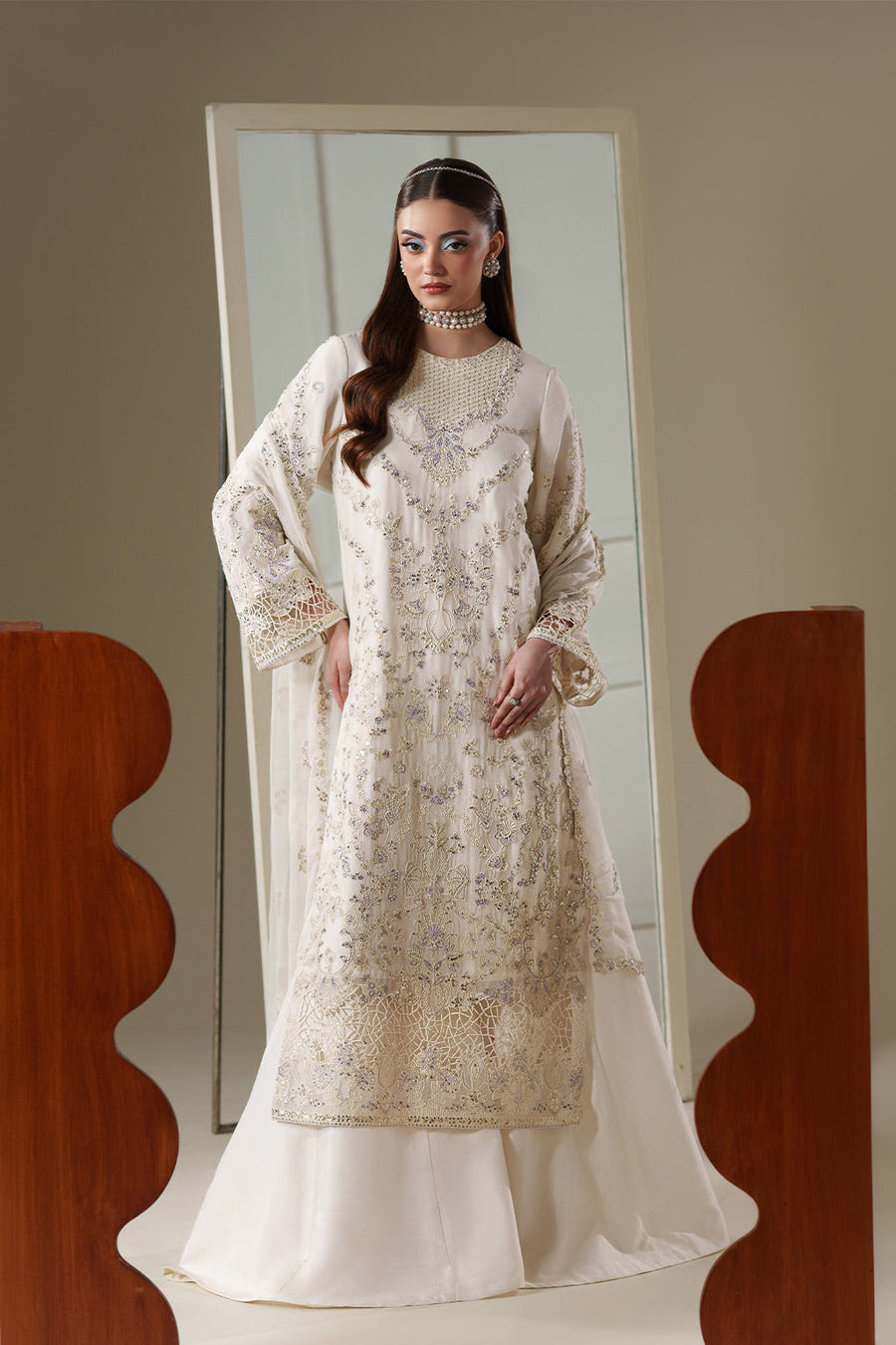 Emaan Adeel Nouvelle Embroidered Chiffon Unstitched 3Pc Suit - ELOSIE