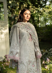 Elaf Premium Embroidered Luxury Lawn Unstitched 3Pc Suit ELQ-1A ALL MAGICAL