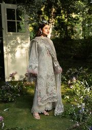 Elaf Premium Embroidered Luxury Lawn Unstitched 3Pc Suit ELQ-1A ALL MAGICAL