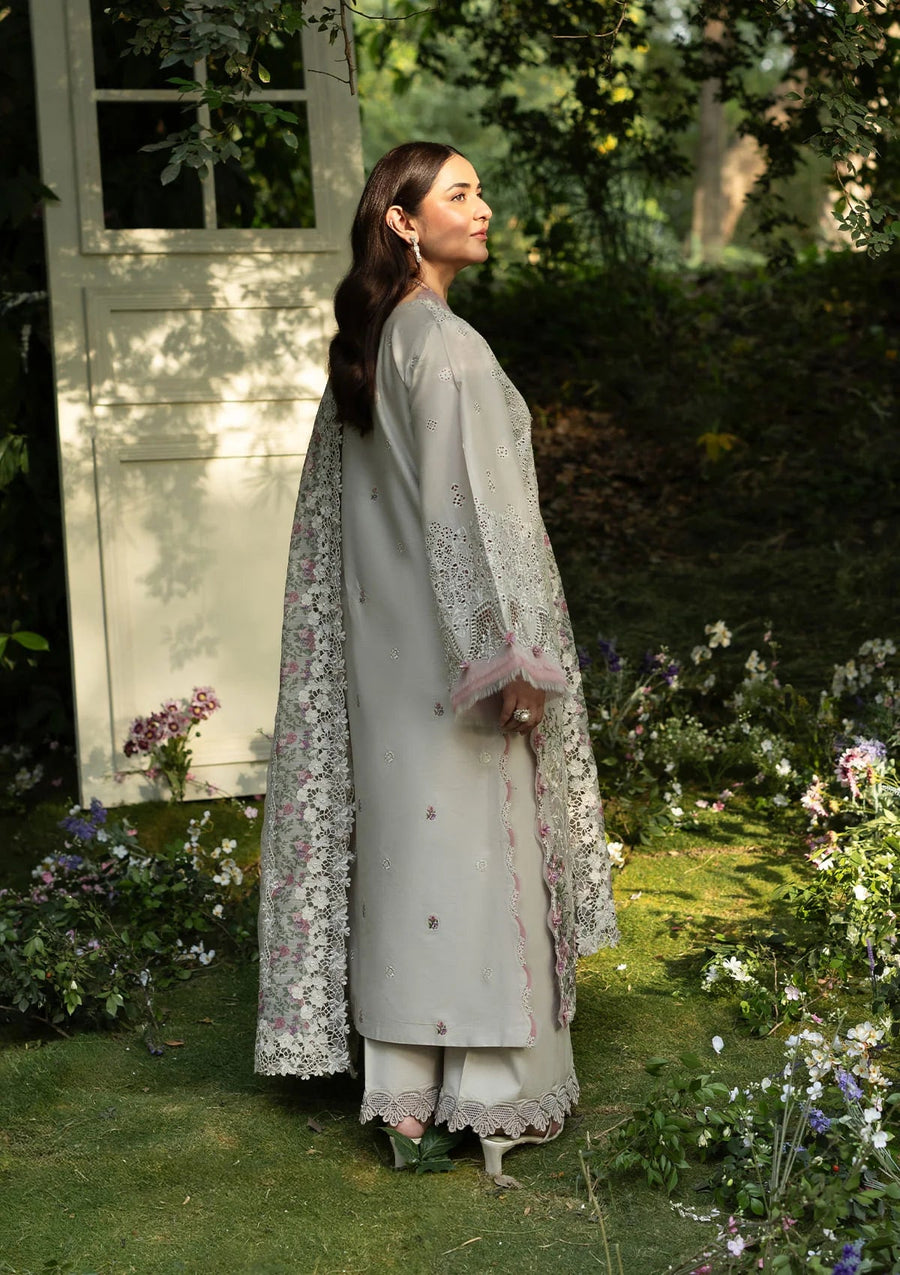 Elaf Premium Embroidered Luxury Lawn Unstitched 3Pc Suit ELQ-1A ALL MAGICAL