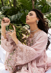 Elaf Premium Embroidered Luxury Lawn Unstitched 3Pc Suit ELQ-1B LOVE ESCAPE