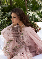 Elaf Premium Embroidered Luxury Lawn Unstitched 3Pc Suit ELQ-1B LOVE ESCAPE