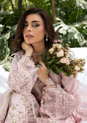 Elaf Premium Embroidered Luxury Lawn Unstitched 3Pc Suit ELQ-1B LOVE ESCAPE