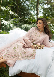 Elaf Premium Embroidered Luxury Lawn Unstitched 3Pc Suit ELQ-1B LOVE ESCAPE