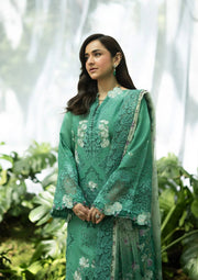 Elaf Premium Embroidered Luxury Lawn Unstitched 3Pc Suit ELQ-2A LOVER'S EDEN