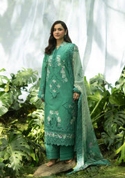Elaf Premium Embroidered Luxury Lawn Unstitched 3Pc Suit ELQ-2A LOVER'S EDEN