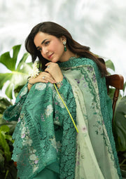 Elaf Premium Embroidered Luxury Lawn Unstitched 3Pc Suit ELQ-2A LOVER'S EDEN