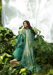 Elaf Premium Embroidered Luxury Lawn Unstitched 3Pc Suit ELQ-2A LOVER'S EDEN