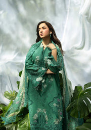 Elaf Premium Embroidered Luxury Lawn Unstitched 3Pc Suit ELQ-2A LOVER'S EDEN