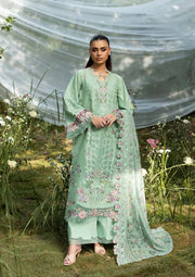 Elaf Premium Embroidered Luxury Lawn Unstitched 3Pc Suit ELQ-3A DAISY CHAIN