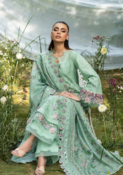 Elaf Premium Embroidered Luxury Lawn Unstitched 3Pc Suit ELQ-3A DAISY CHAIN
