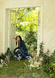 Elaf Premium Embroidered Luxury Lawn Unstitched 3Pc Suit ELQ-3B EMERALD FERN