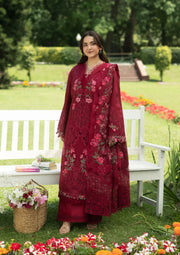 Elaf Premium Embroidered Luxury Lawn Unstitched 3Pc Suit ELQ-4A FALLING PETALS