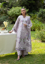 Elaf Premium Embroidered Luxury Lawn Unstitched 3Pc Suit ELQ-4B PURE PLUM